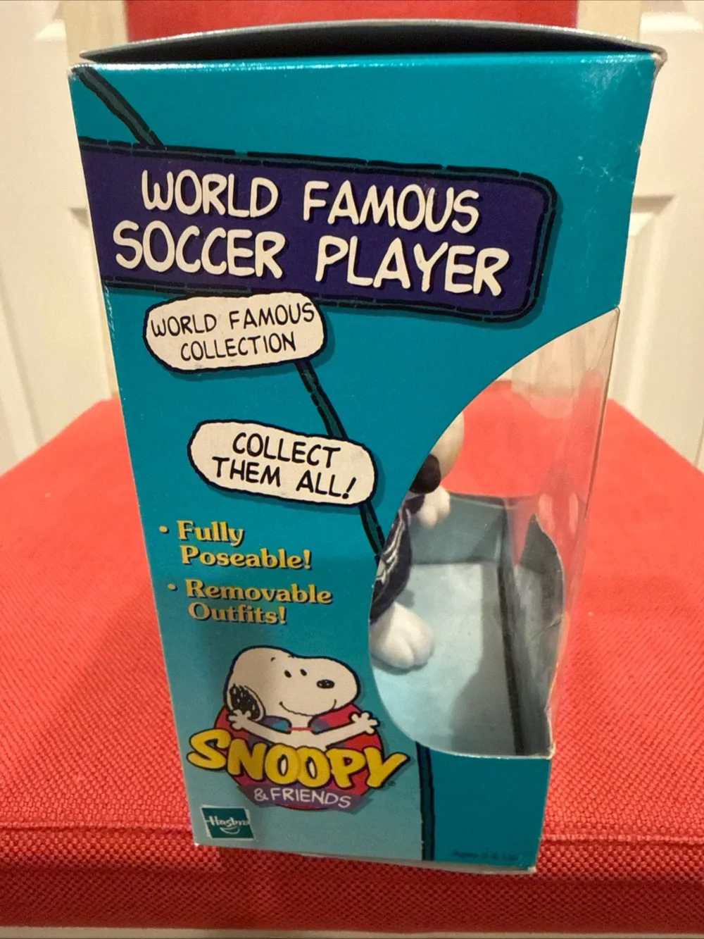 Hasbro Snoopy World Famous Soccer Player Toy - Red Bandana, Blue Jersey
